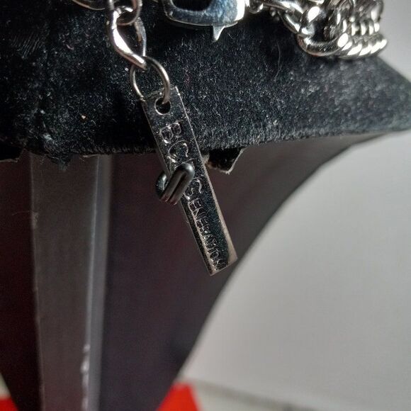 BCBGeneration Statement Black chain Dark & Light Rhinestones Necklace - Picture 3 of 8